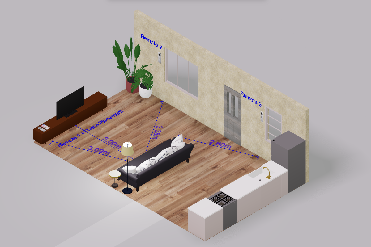 Isometric 3D room layoutview 2